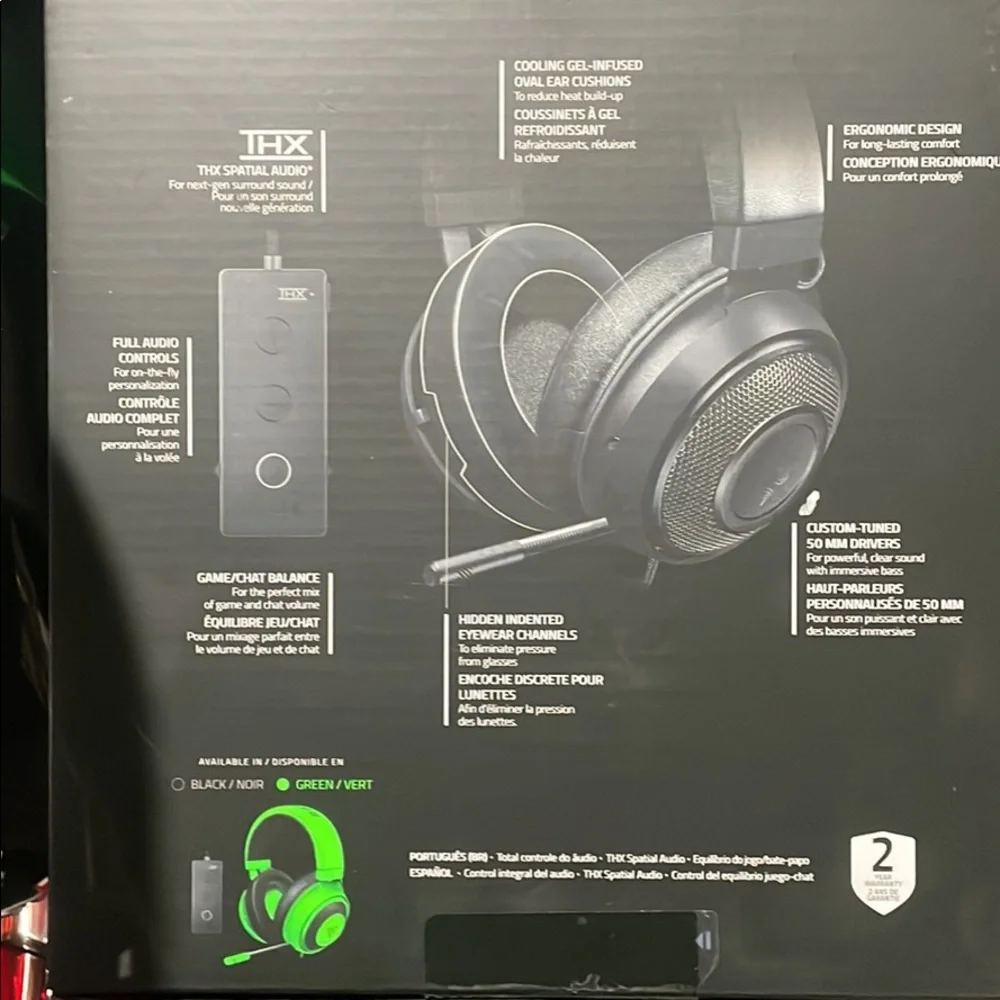RAZER KRAKEN TOURNAMENT EDITION WIRED GAMING HEADSET for PC ,PS4 ,switchXbox